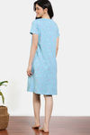 Zivame Starry Dreams Knit Cotton Knee Length Nightdress - Leisure Time — thumbnail 4